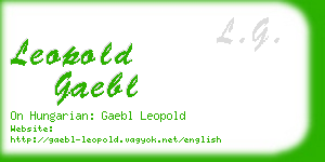 leopold gaebl business card